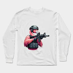 Tactical Flamingo Long Sleeve T-Shirt